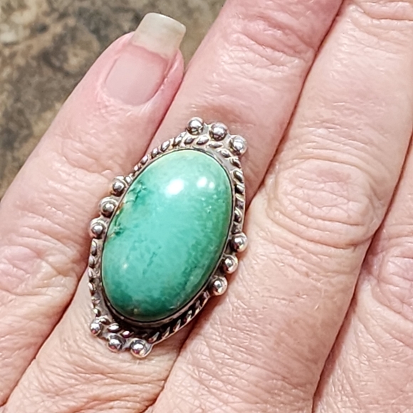 Vintage Sterling silver Native American ring size 6 turquoise fine jewelry - Picture 5 of 7